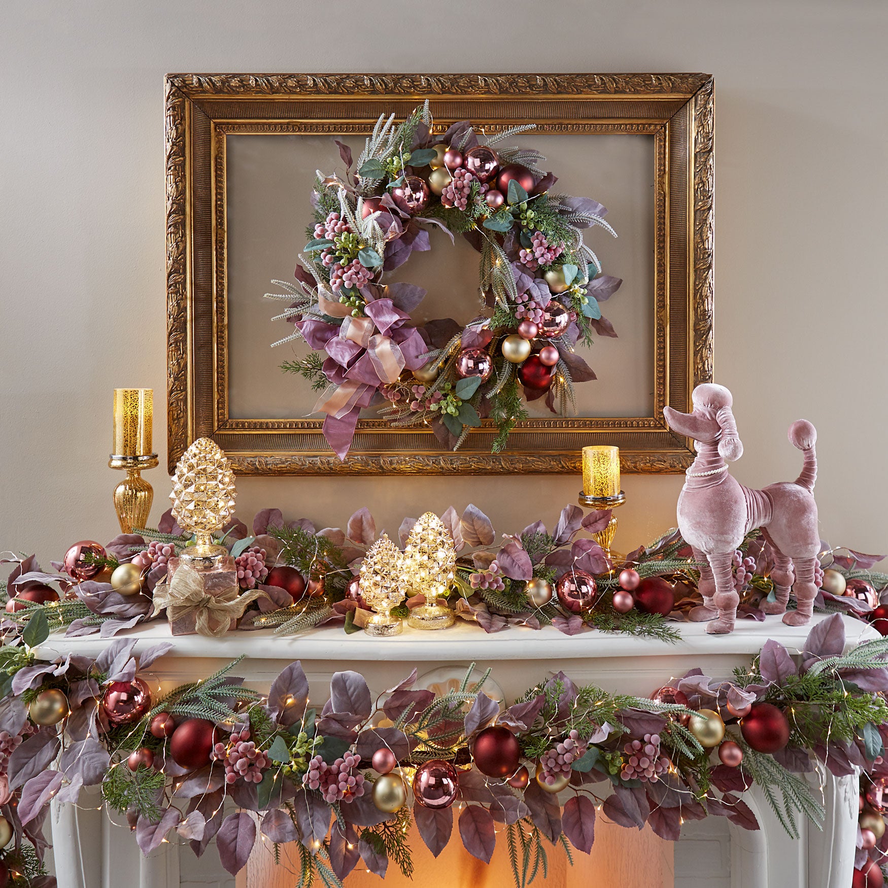6&rsquo; Blush Christmas Garland image number 1