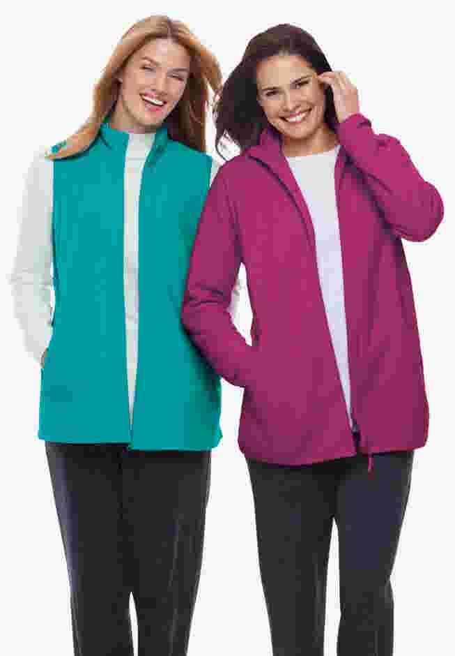 Zip-Front Microfleece Vest image number 5