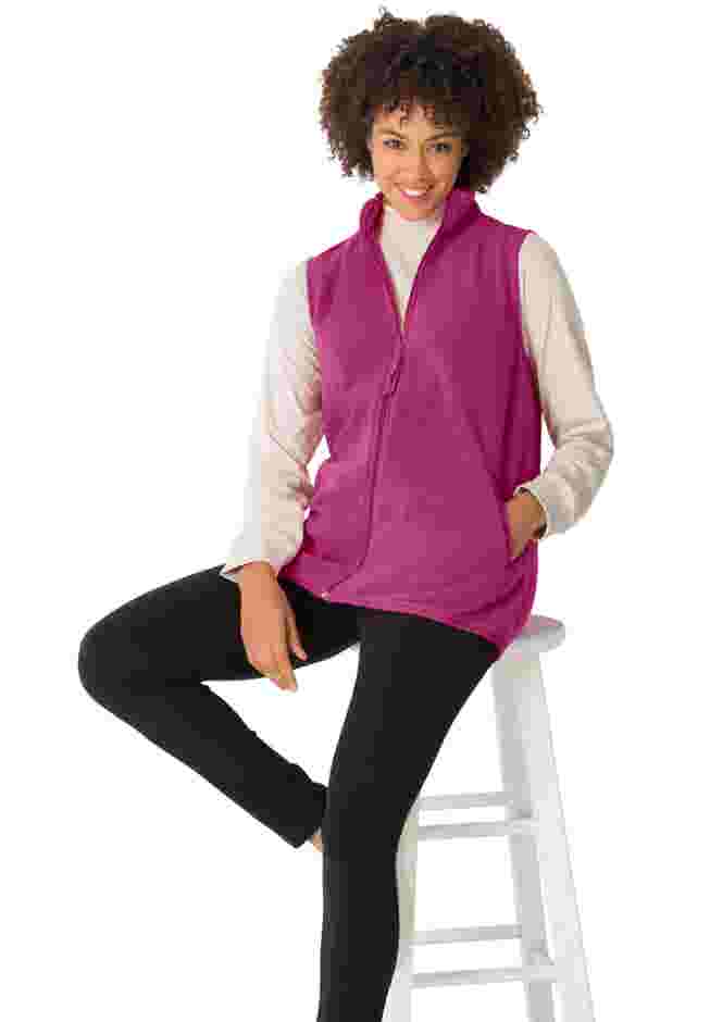 Zip-Front Microfleece Vest image number 6