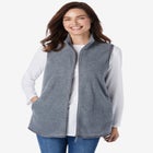 Zip-Front Microfleece Vest image number null