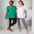 Stretch Cotton Studded Square Neck Tunic image number null