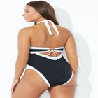 Plunge V-Neck One Piece Swimsuit image number null