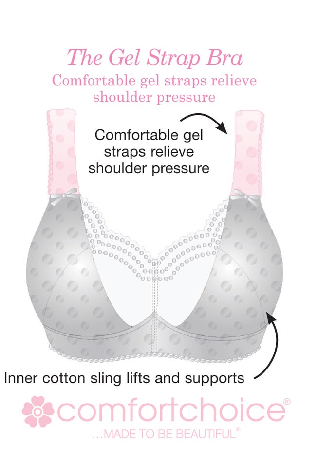 Comfort Choice&reg; Wireless Gel Strap Bra image number 2