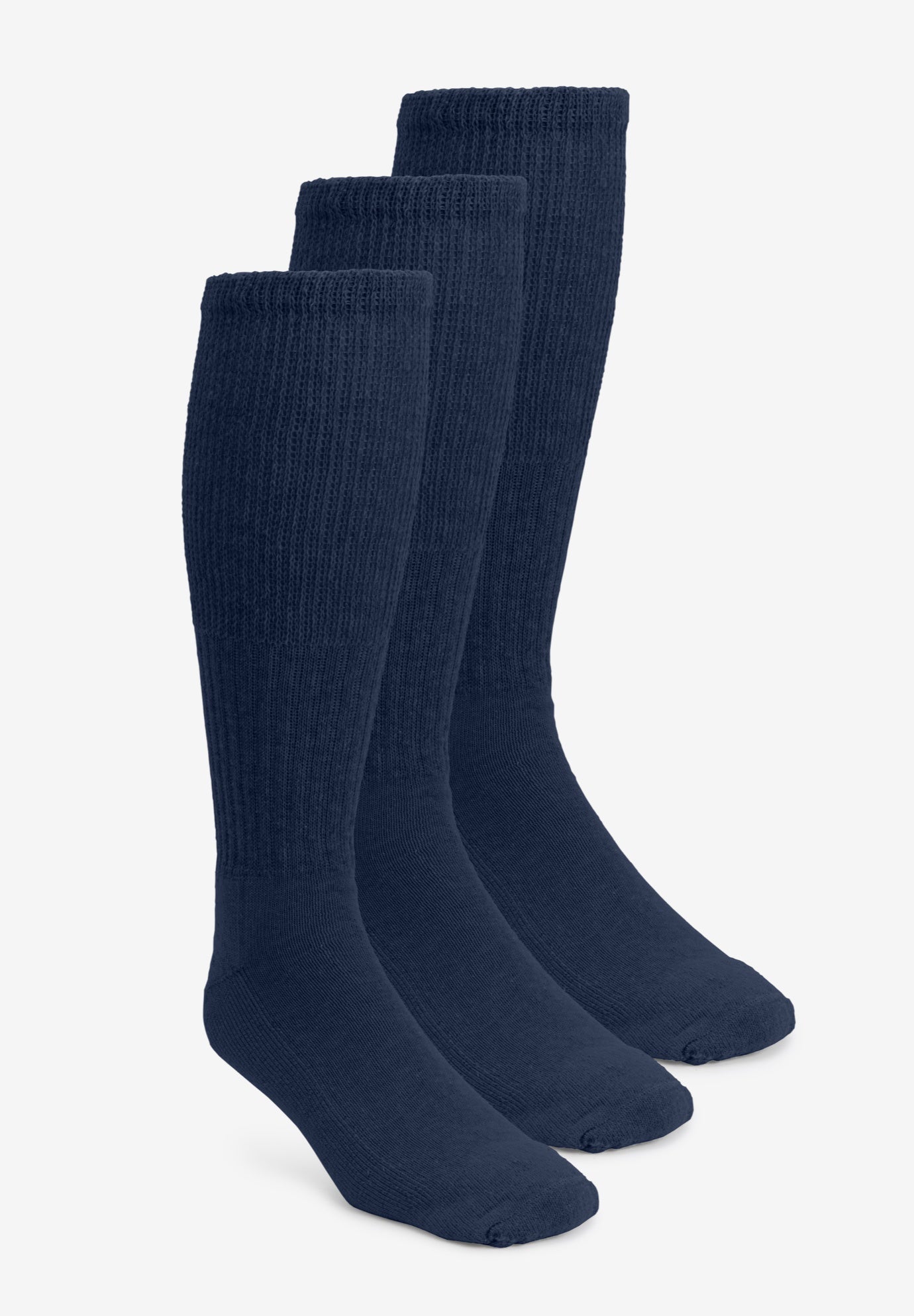 Diabetic Over-the-Calf Extra Wide Socks 3-Pack image number 0