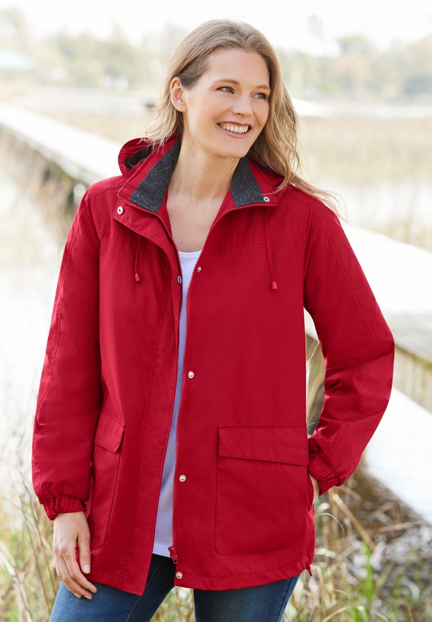 Fleece-Lined Taslon&reg; Jacket image number 0