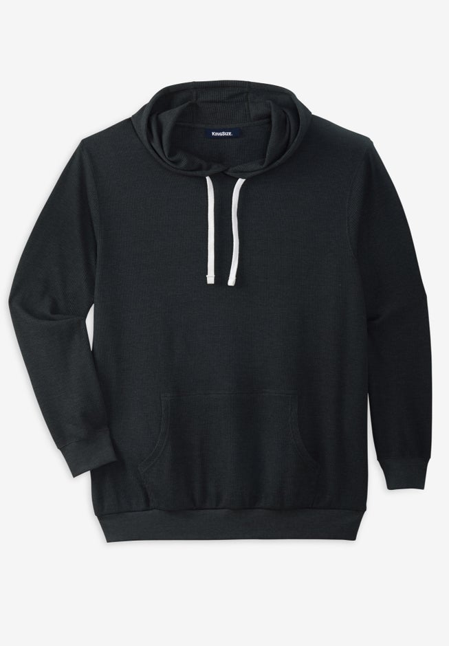 Waffle-Knit Thermal Hoodie image number 0