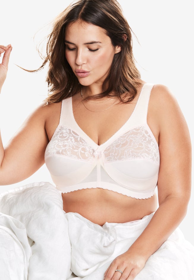 Glamorise&reg; Magic Lift&reg; Support Wireless Lace-Trimmed Bra 1000 image number 8