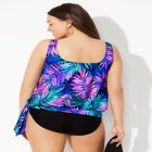 Side Tie Blouson Tankini Top image number null