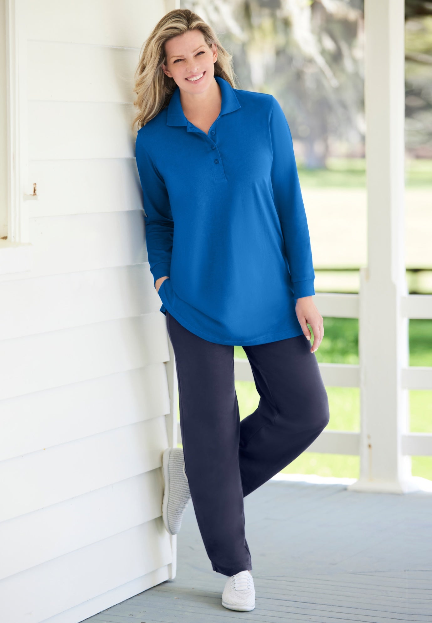 Long-Sleeve Polo Shirt image number 0