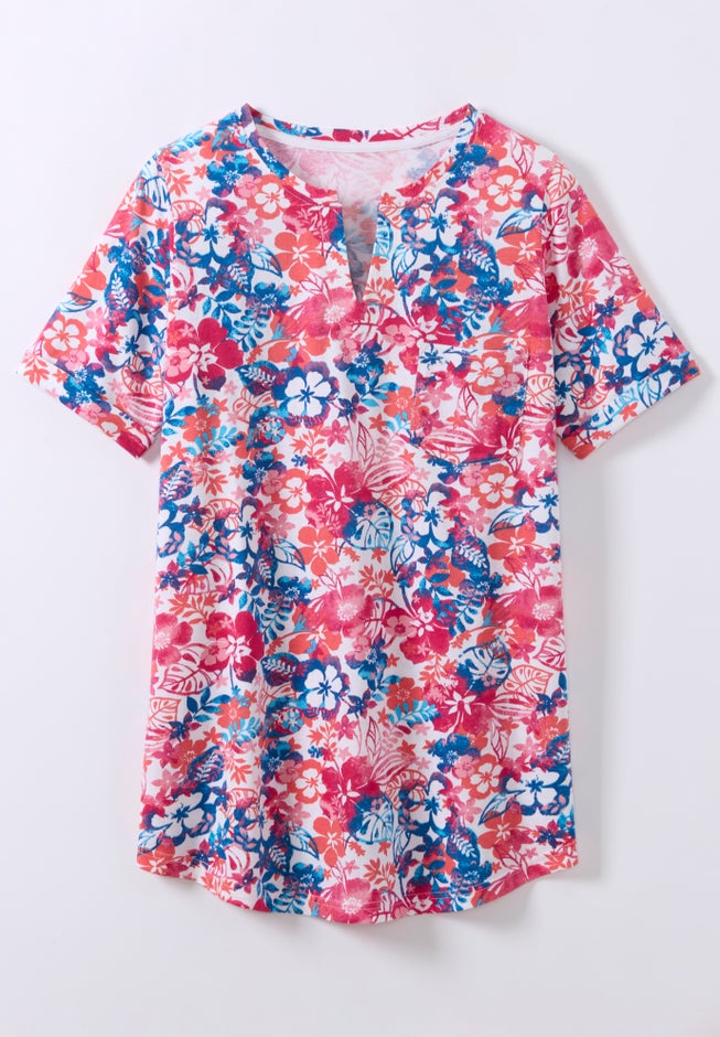 Notch-Neck Pocket Tee image number 3