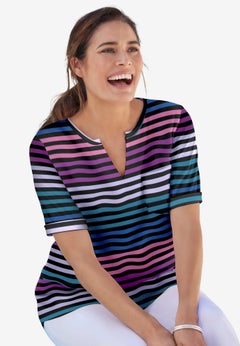 Notch-Neck Pocket Tee