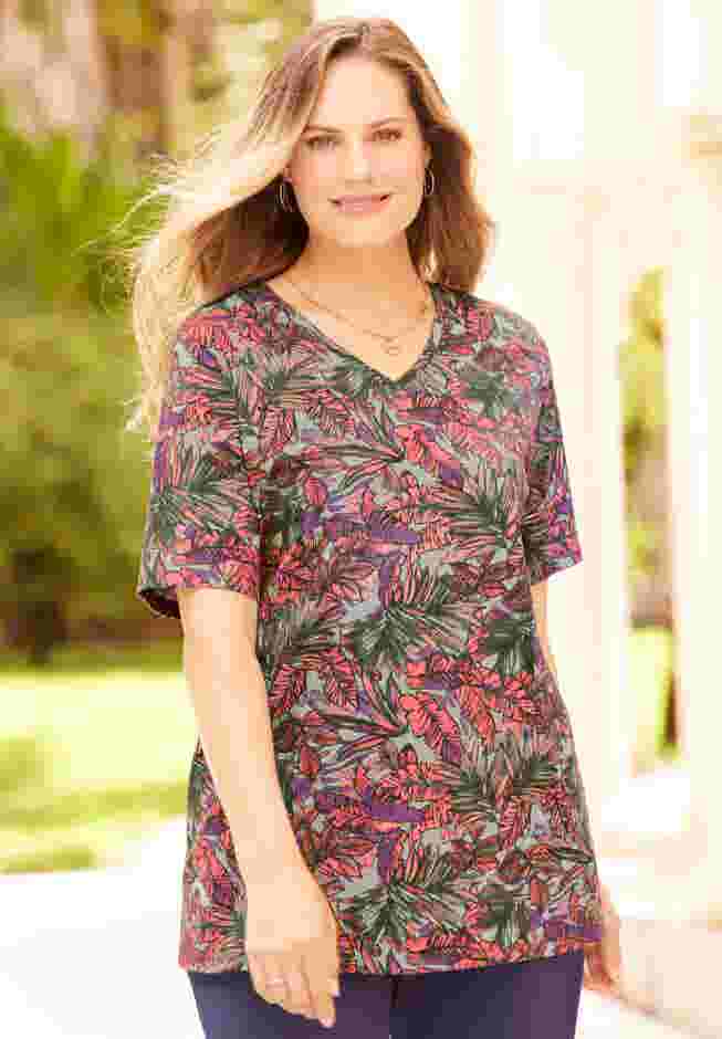 Suprema® Short Sleeve V-Neck Tee image number 0