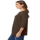 Perfect Three-Quarter Sleeve Boatneck Tee image number 2