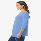 Perfect Three-Quarter Sleeve Boatneck Tee image number null