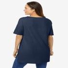 Perfect Short-Sleeve Boatneck Tunic image number 1