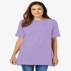 Perfect Short-Sleeve Boatneck Tunic image number null