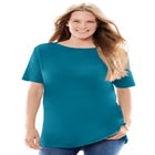 Perfect Short-Sleeve Boatneck Tunic image number 0