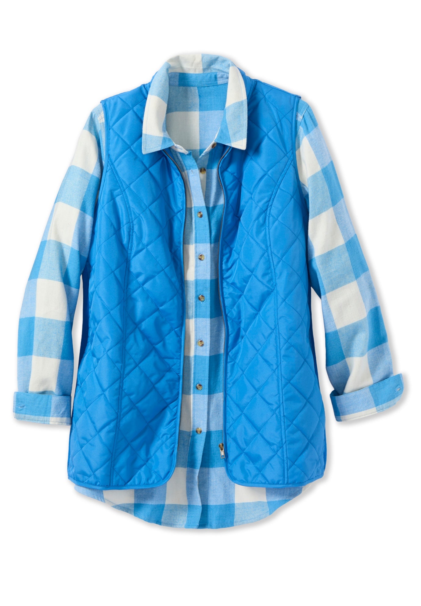 Zip-Front Quilted Vest image number 3