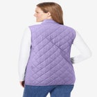 Zip-Front Quilted Vest image number null