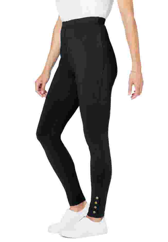 Stretch Cotton Snap-Trim Legging image number 3