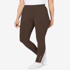 Stretch Cotton Snap-Trim Legging image number null