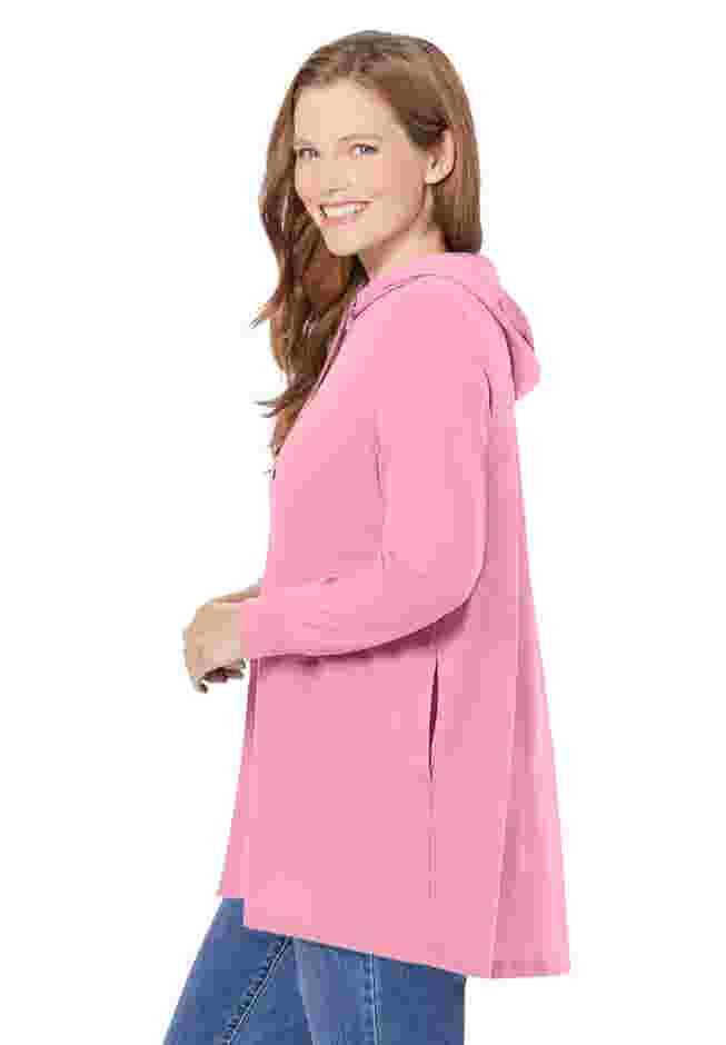 Pleat-Back Swing Hoodie Sweatshirt image number 2