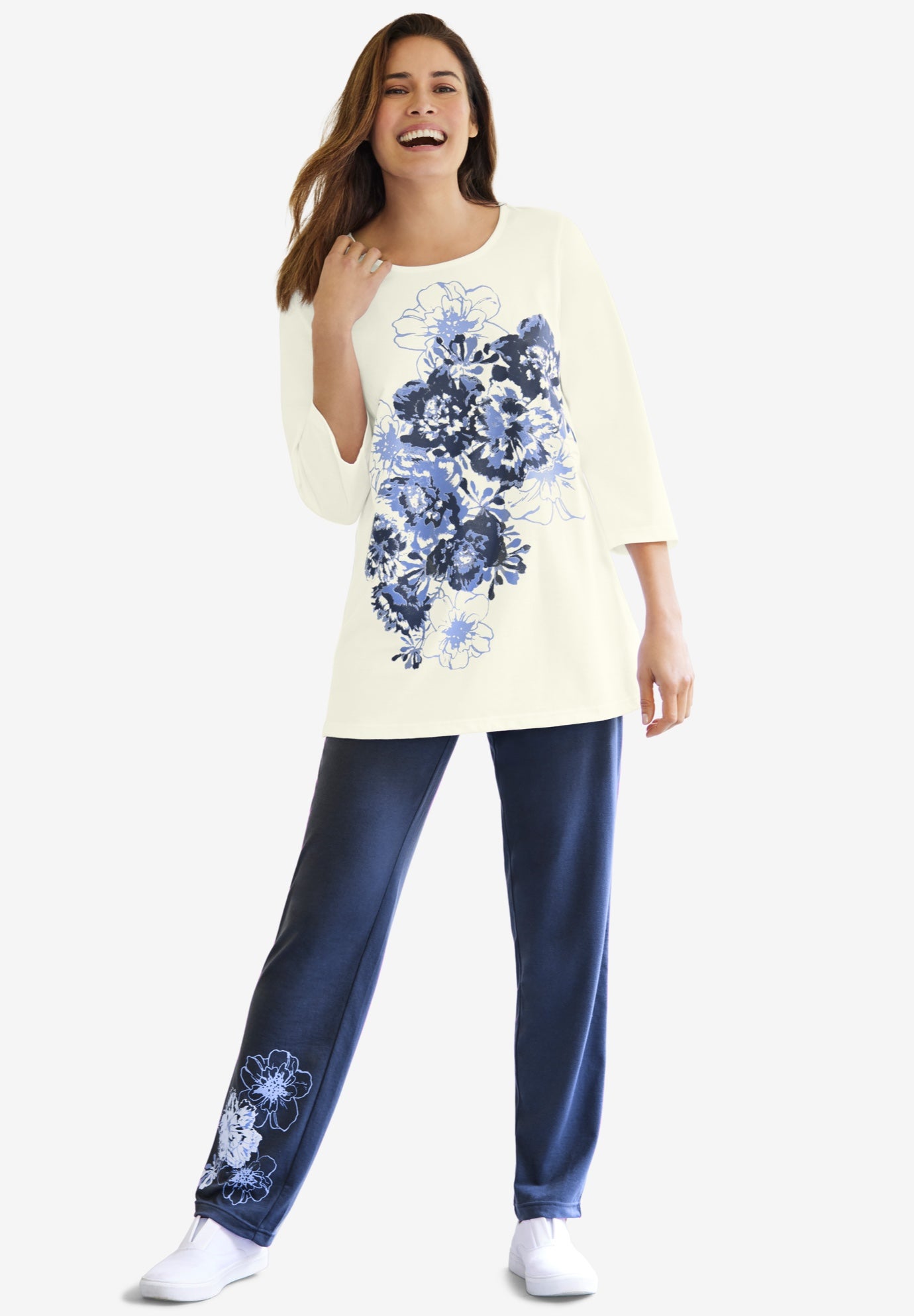 Floral Tee and Pant Set image number 0