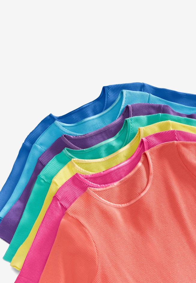 Waffle Thermal Satin Trim Tee image number 1