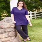 Suprema&reg; Crochet V-Neck Tee image number null