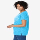 Marled Cuffed-Sleeve Tee image number null