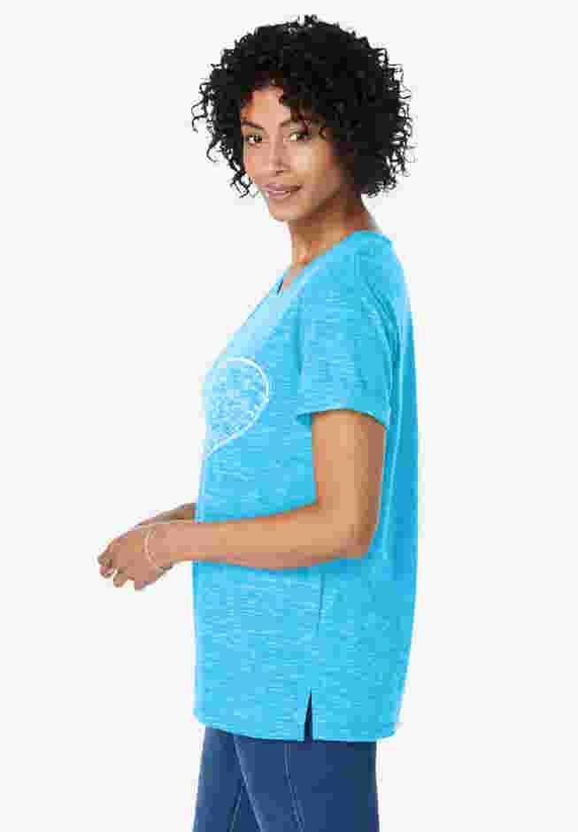 Marled Cuffed-Sleeve Tee image number 2