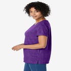 Marled Cuffed-Sleeve Tee image number null