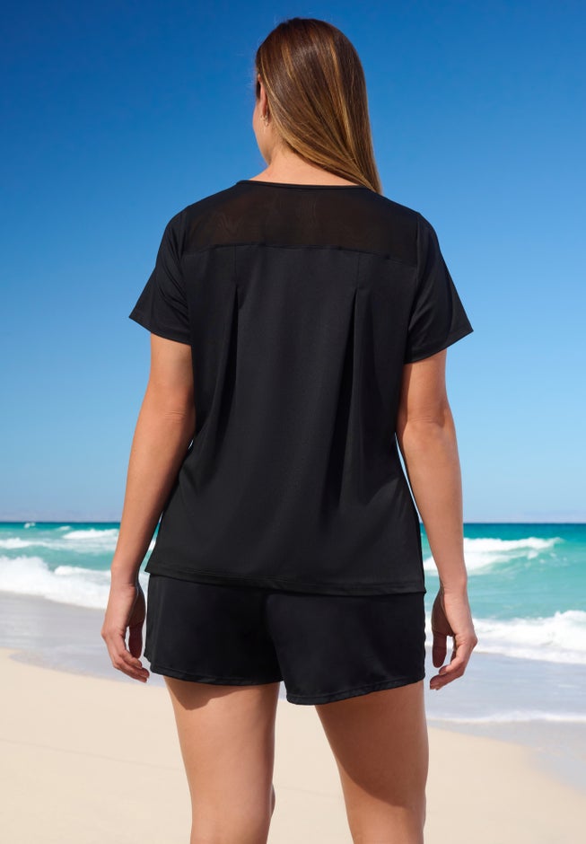 Mesh Yoke Swim Tee image number 1
