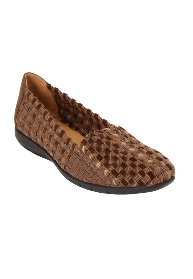 The Bethany Stretch Woven Slip On Flat image number 1