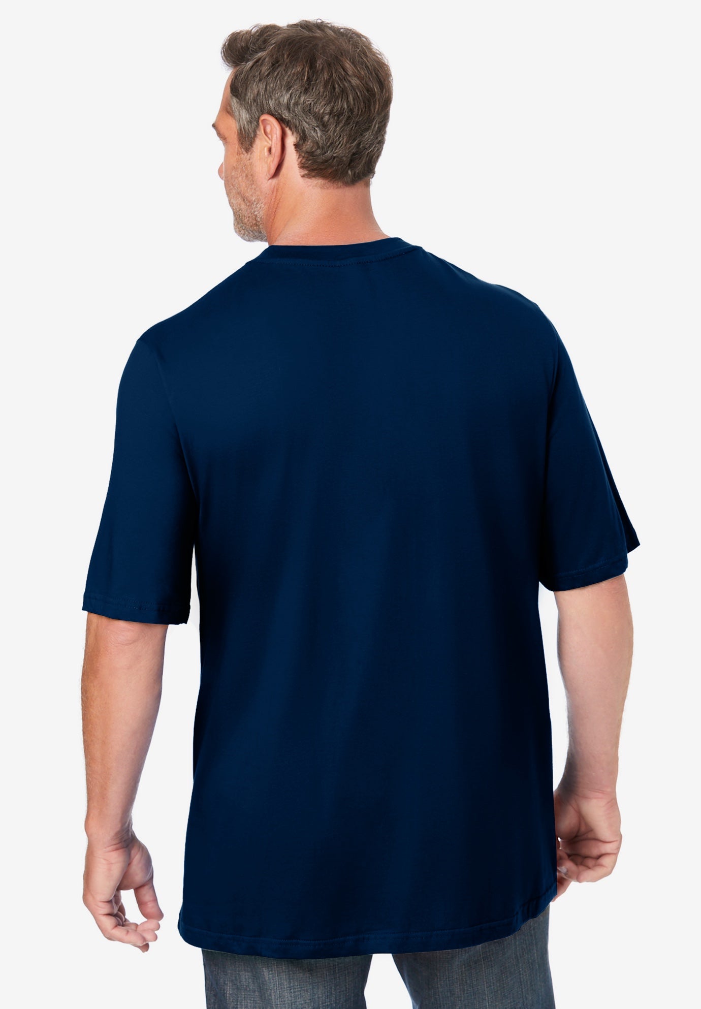 Shrink-Less&trade; Lightweight Pocket Crewneck T-Shirt image number 1