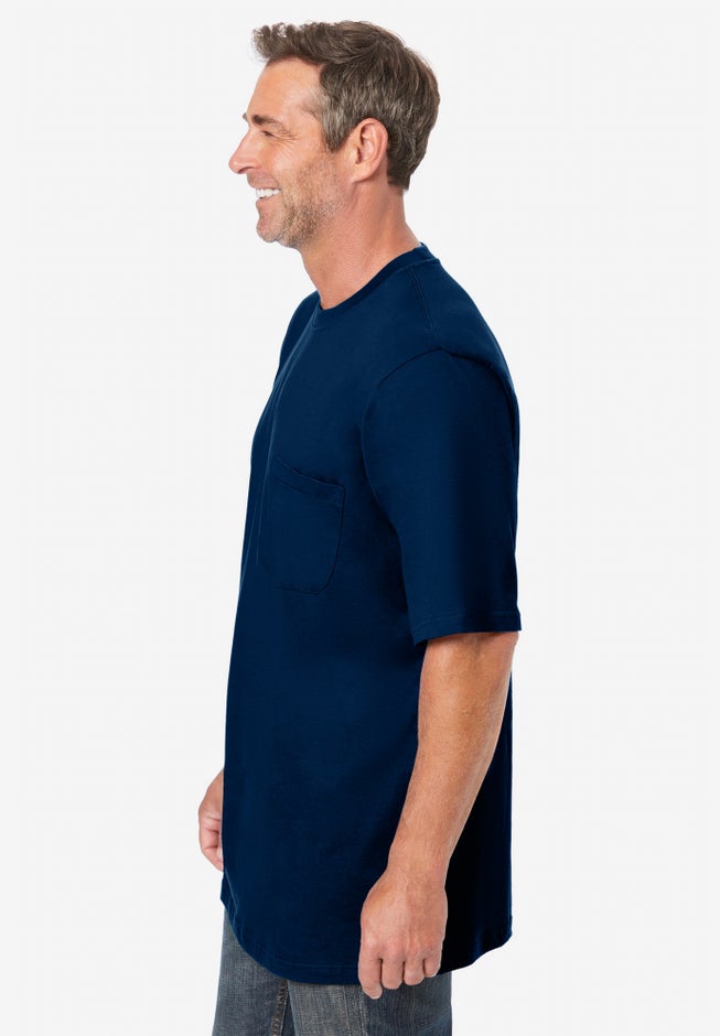 Shrink-Less&trade; Lightweight Pocket Crewneck T-Shirt image number 2