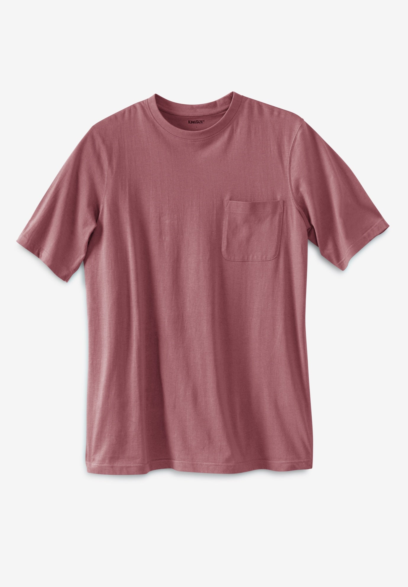 Shrink-Less&trade; Lightweight Pocket Crewneck T-Shirt image number 0
