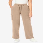 Knit Pull-On Drawstring Cargo Pants image number null