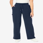 Knit Pull-On Drawstring Cargo Pants image number null