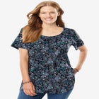 Perfect Printed Short-Sleeve Scoopneck Tee image number null