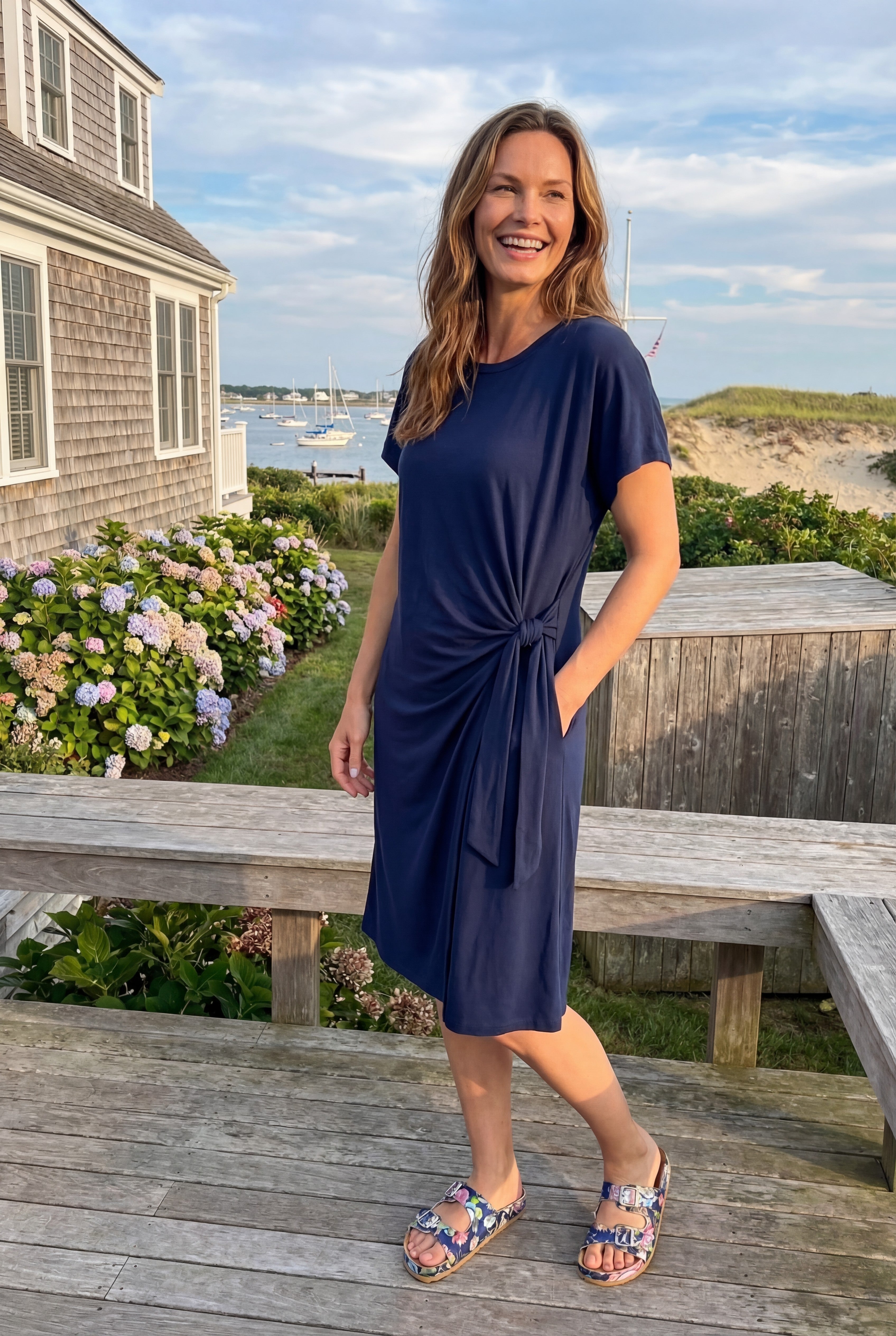 Side Knot Tee Dress image number 0