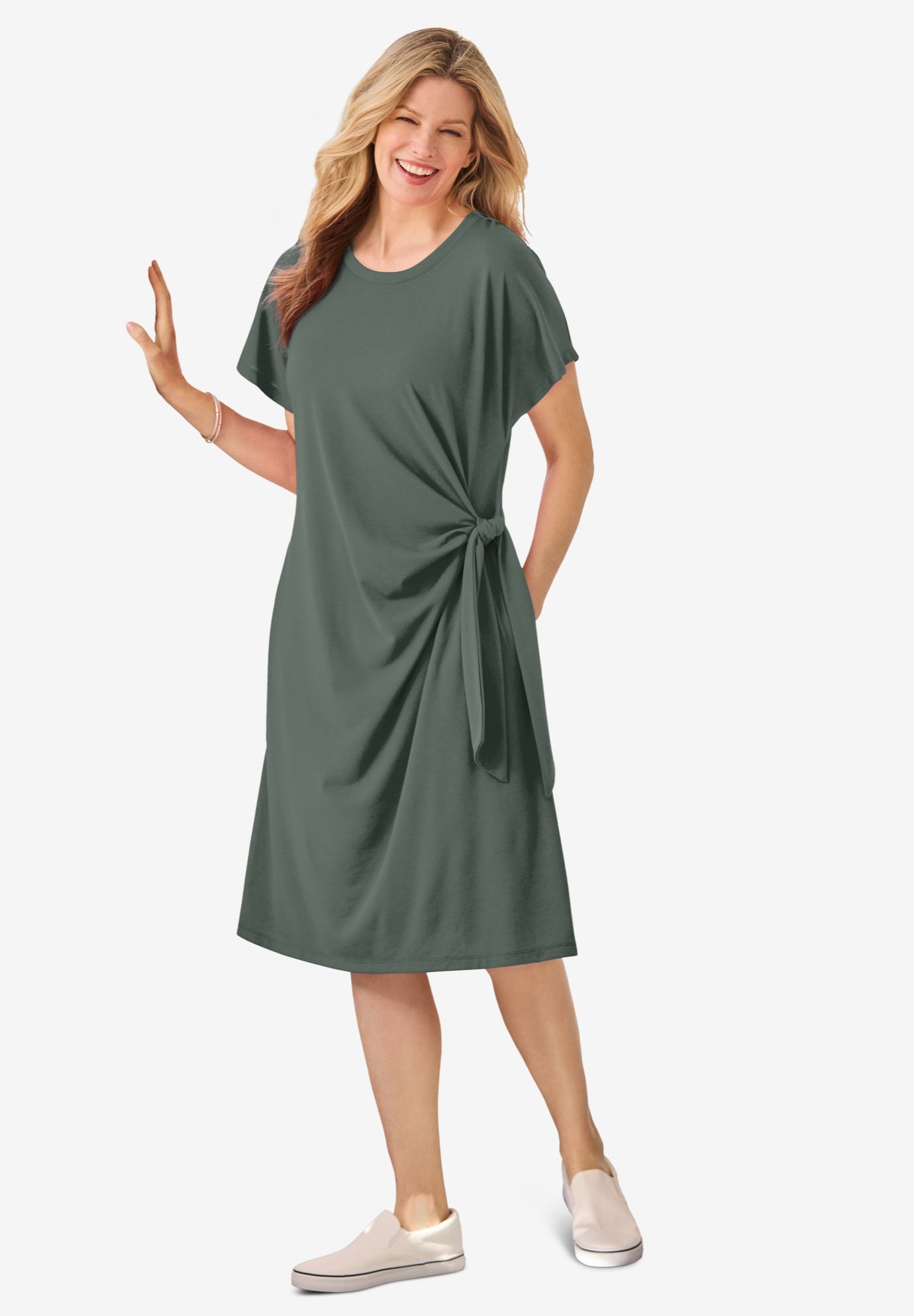 Side Knot Tee Dress image number 0