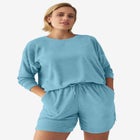 Terry Cloth Short with Drawstring Elastic Waist image number null