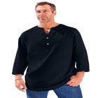 Gauze Mandarin Collar 3/4 Sleeve Shirt image number null