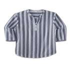 Gauze Mandarin Collar 3/4 Sleeve Shirt image number 1