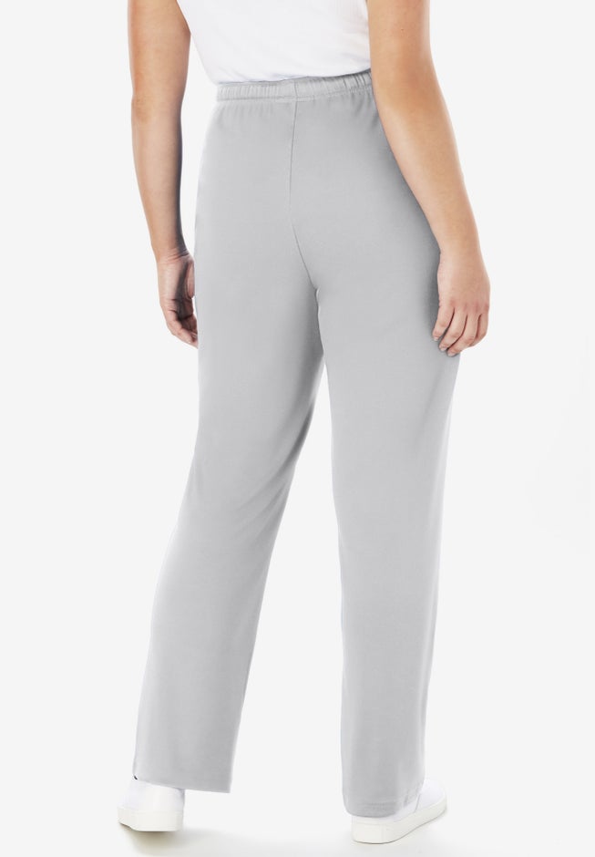 Sport Knit Straight-Leg Pull-On Pants image number 2