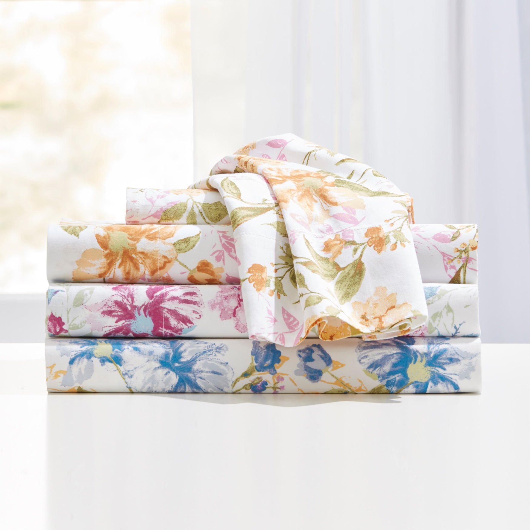 300 Thread Count Cotton Printed Bed Tite&trade; Sheet Set image number 2