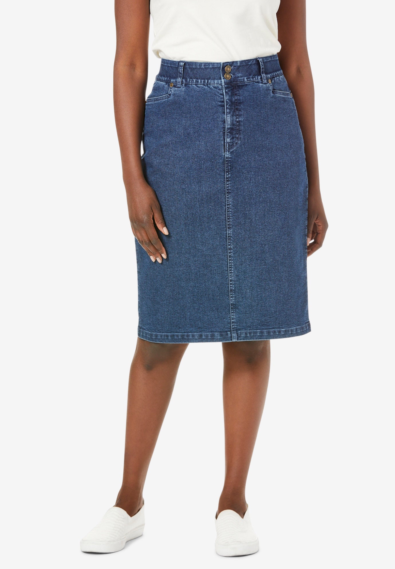 Tummy Control Denim Skirt image number 0