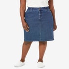 Tummy Control Denim Skirt image number null