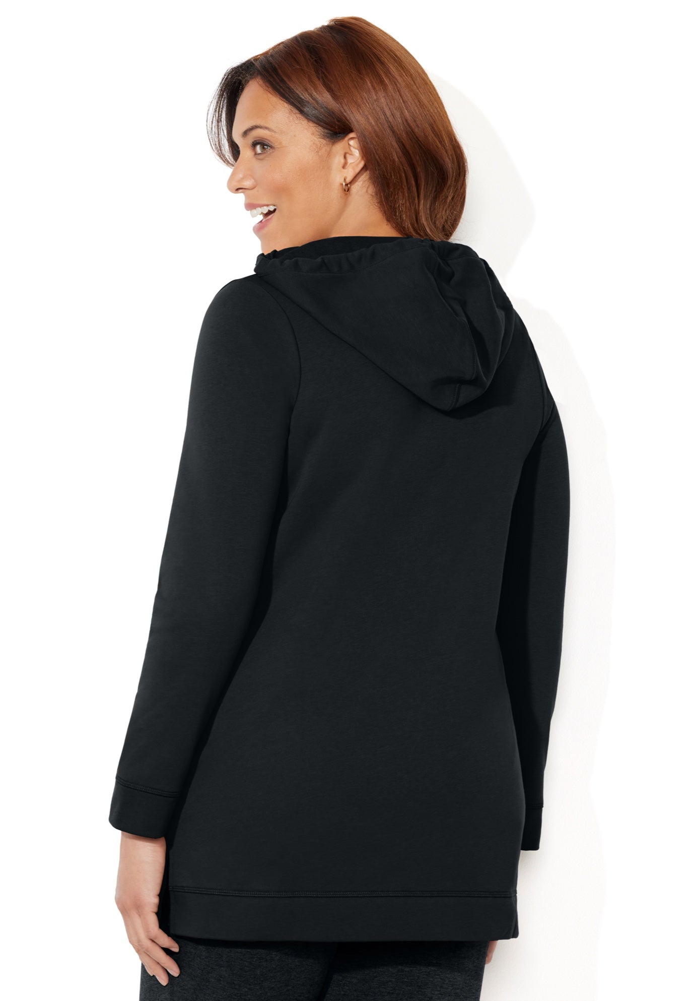 Cloud Knit French Terry Classic Hoodie Tunic image number 1